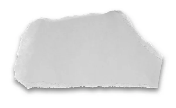 Blanco rasgado pedazo de papel — Foto de Stock