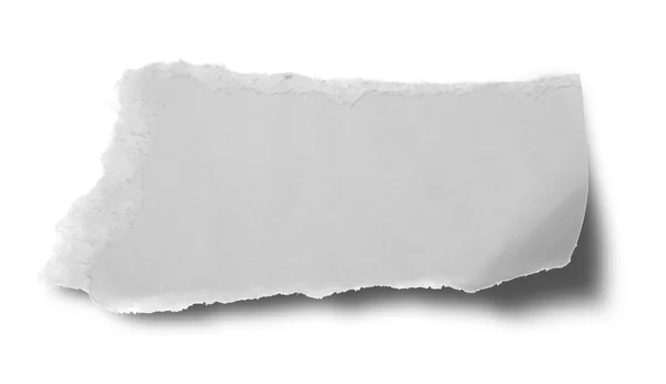 Witte geripte stuk papier — Stockfoto
