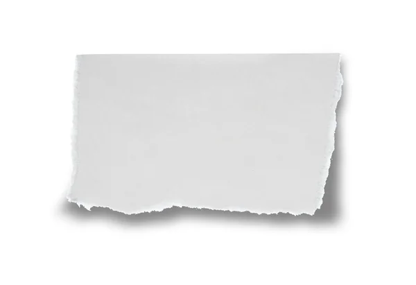 Beyaz yırtık kağıt parçası — Stok fotoğraf