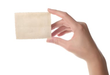 boş kağıt tutan el