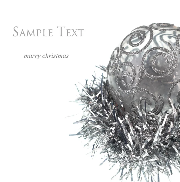 Silver Christmas decorations — Stock Photo, Image