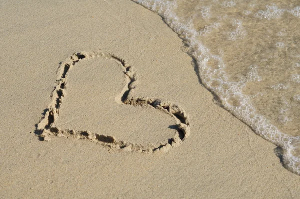 Jantung di pasir — Stok Foto
