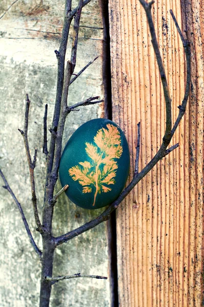 Green Easter egg — Stock Photo, Image