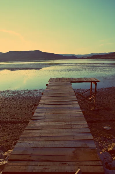 Pier on the river — Stock Photo, Image