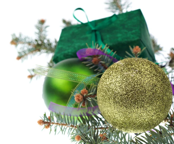 Christmas green gift — Stock Photo, Image
