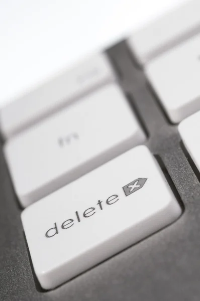 Fechar a tecla delete — Fotografia de Stock