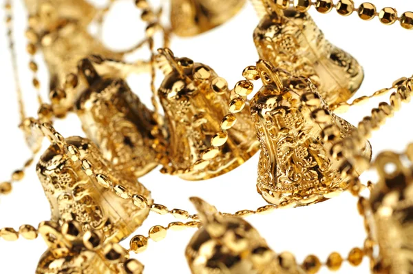 Golden jingle bell Stock Image