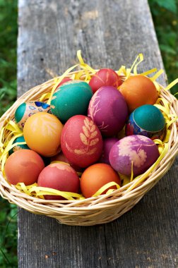 Paskalya yumurtalı sepet