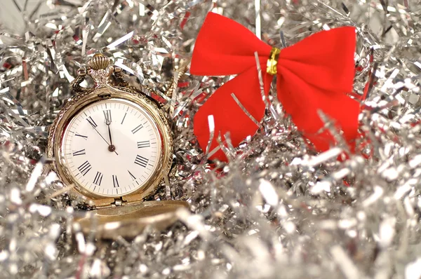 Zegar nowy rok — Zdjęcie stockowe