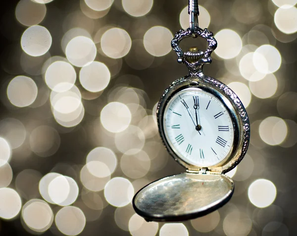 Orologio di anno nuovo a mezzanotte — Foto Stock