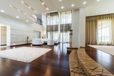 Modern living room interior clipart
