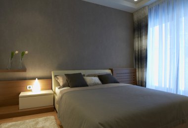 modern yatak odası iç