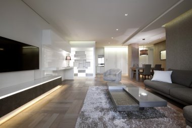 Modern home living room clipart