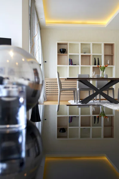 Vardagsrum och matsal interiör — Stockfoto