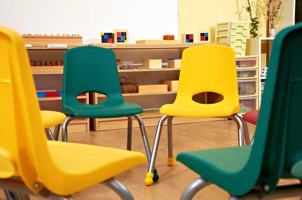 Montessori Kindergarten Preschool Classroom — Stock Photo, Image