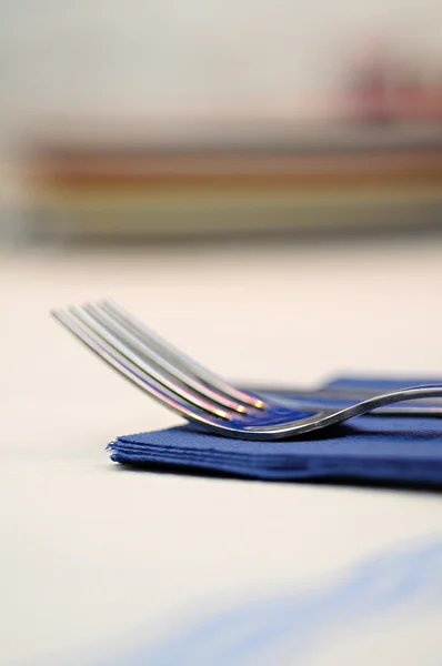 Utensils on the restaurant's table — Stock Photo, Image