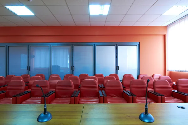 Sala de conferências vermelha — Fotografia de Stock