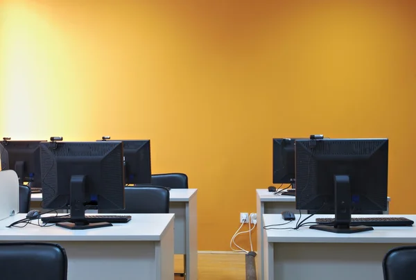 Computer classroom interior — Stock Photo, Image