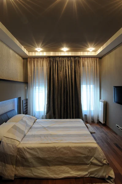 Modern yatak odası iç — Stok fotoğraf