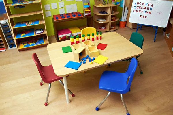 Montessori Kindergarten Preschool Classroom — Stock Photo, Image