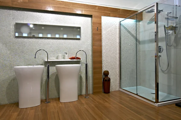 Zeitgenössisches Badezimmer — Stockfoto