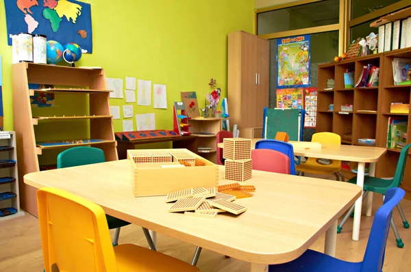 Montessori Kindergarten Preschool Classroom — Stock Photo, Image