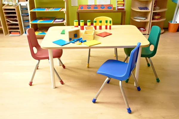 Montessori Kindergarten Preschool Classroom — Stock Photo, Image