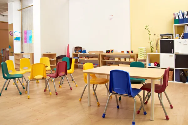 Montessori-Kindergarten Vorschulklasse Stockbild