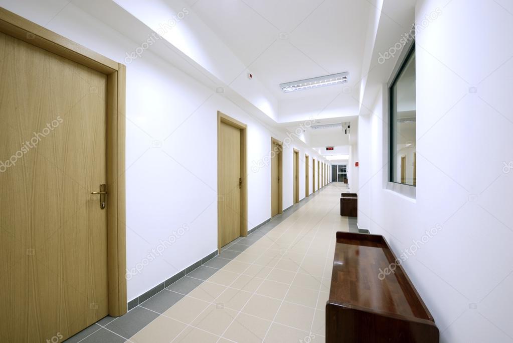 Empty corridor in office building