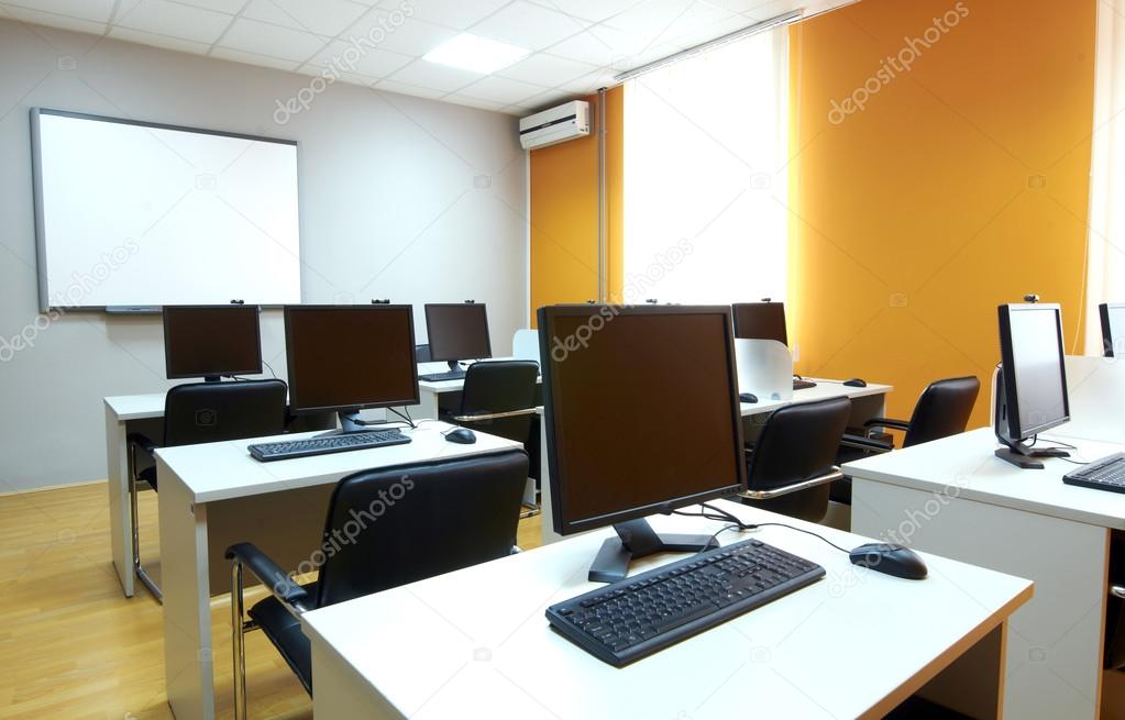 Computer classroom interior