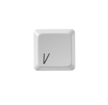 Letter V from a keyboard clipart