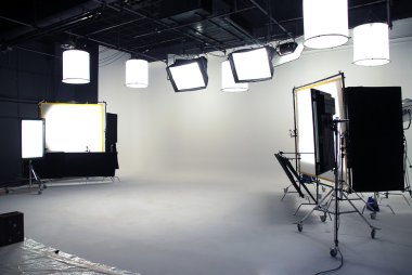 Interior of a professional studio clipart