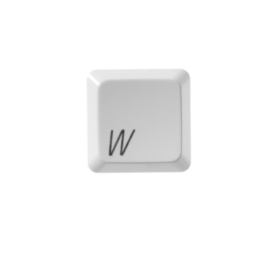 Letter W from a keyboard clipart