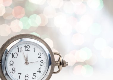 arka plan üzerinde yeni yıl saat