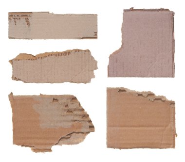 bir karton parçaları koleksiyonu