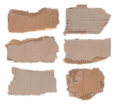 bir karton parçaları koleksiyonu