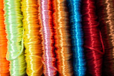 Çok renkli kurdeleler arka plan