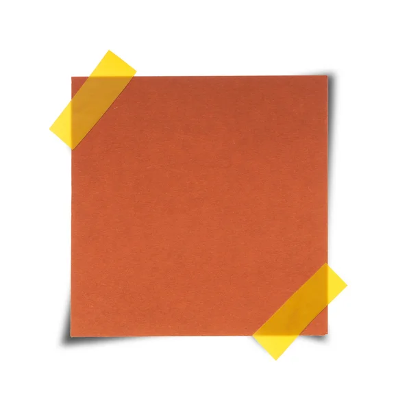 Бумажная записка с липкой лентой — стоковое фото