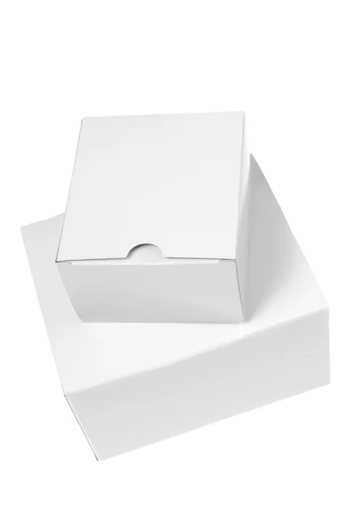 Cajas blancas cerradas — Foto de Stock