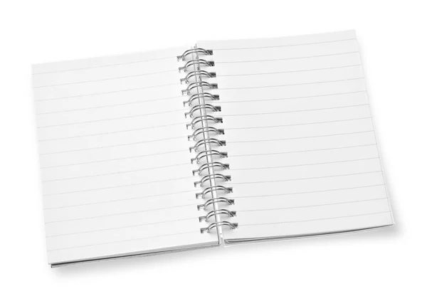 白い空白のノートブック — ストック写真