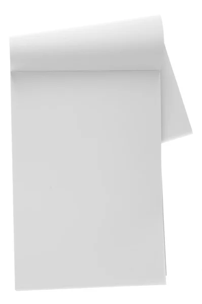 Blankes weißes Notizbuch — Stockfoto