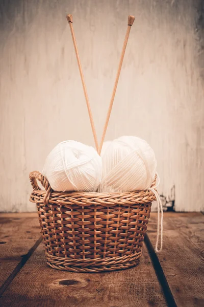 Bolas de fio de tricô — Fotografia de Stock