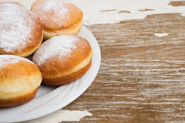 Pączki z cukru pudru — Zdjęcie stockowe