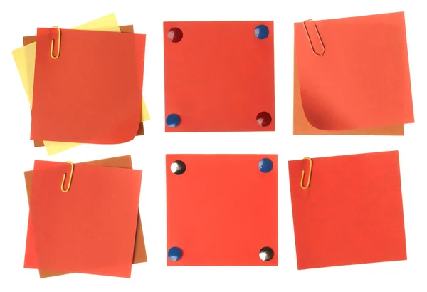 Collectie van kleurrijke papieren notities — Stockfoto