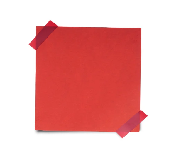 Red paper note — Stock Photo, Image