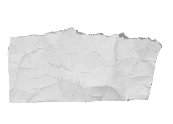 Branco rasgado pedaço de papel — Fotografia de Stock