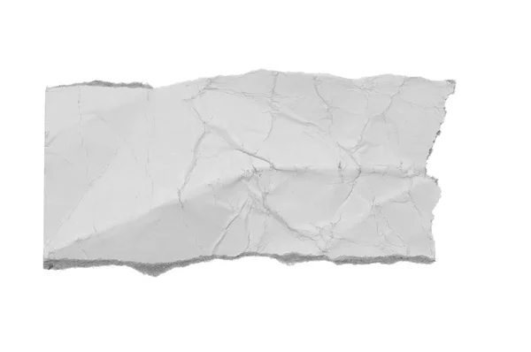 Branco rasgado pedaço de papel — Fotografia de Stock
