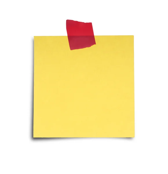 Бумажная записка с липкой лентой — стоковое фото