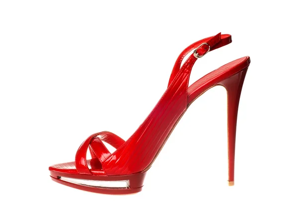 Red woman shoe Stock Photo