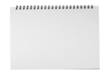 Blank white notebook clipart